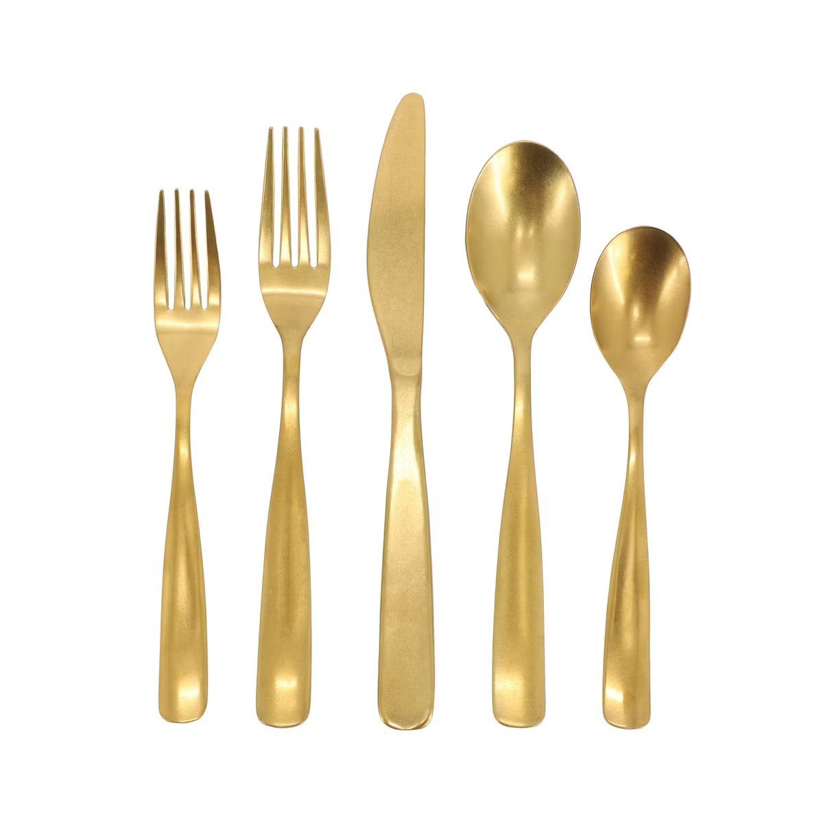 Gibson Home Hulton 20 Piece Stainless Steel Flatware Set in Matte Gold | Target