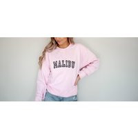 Malibu Sweatshirt, Preppy Pfp, California, Varsity Sweater, College Prep School | Etsy (US)
