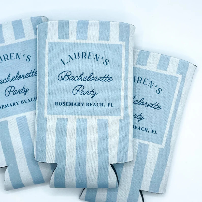 Personalized Coastal Bachelorette Can Cooler Custom Can Cooler Beach Bachelorette Party Coastal G... | Etsy (US)