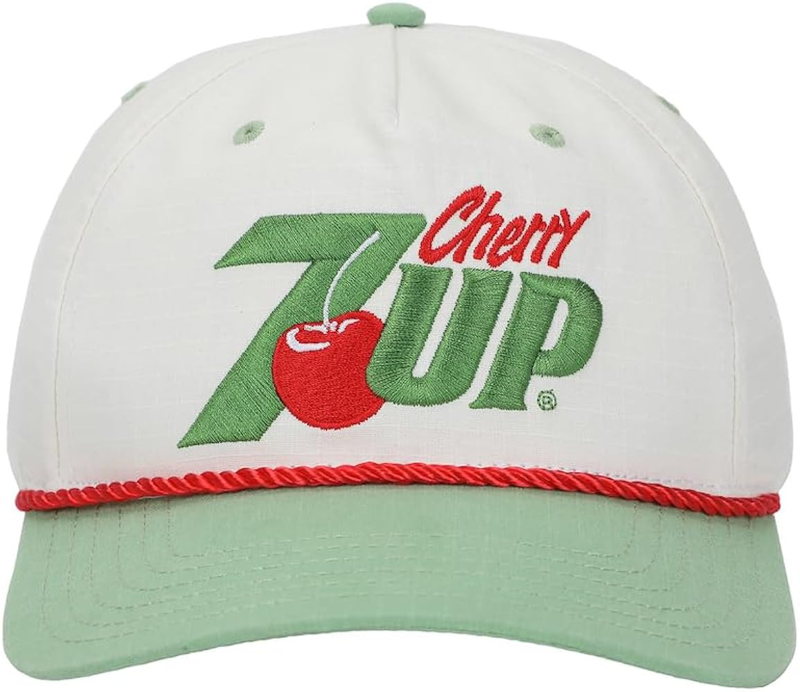7UP Cherry 7UP Logo White & Green Retro Grandpa Rope Hat | Amazon (US)