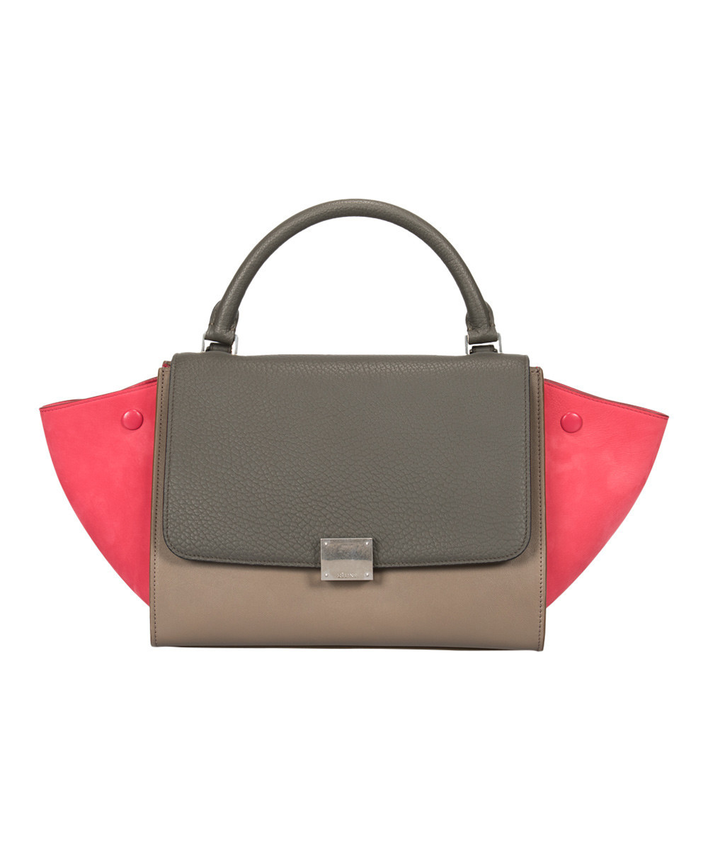 Red & Gray Trapeze Leather Shoulder Bag | zulily