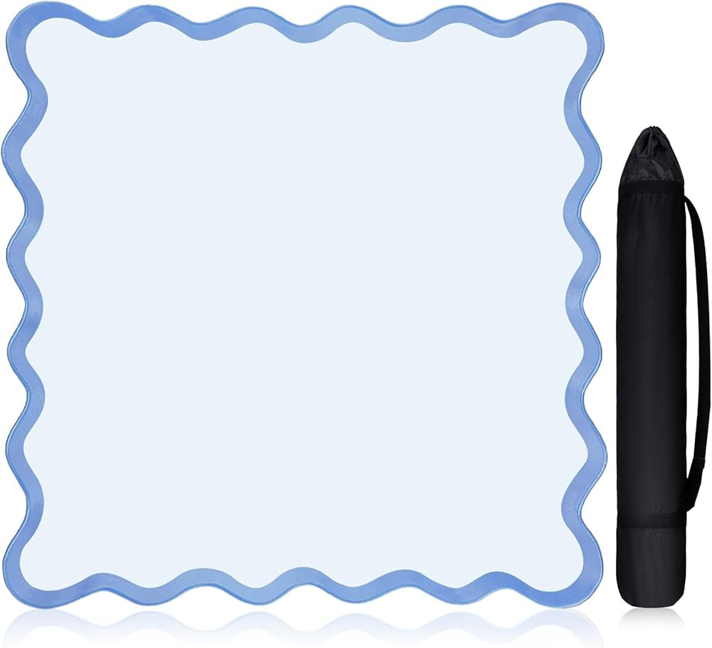 Scalloped Majiong Mat for Table 31.5" x 31.5" Majiong Mat with Black Carrying Bag Anti Slip Noise... | Amazon (US)