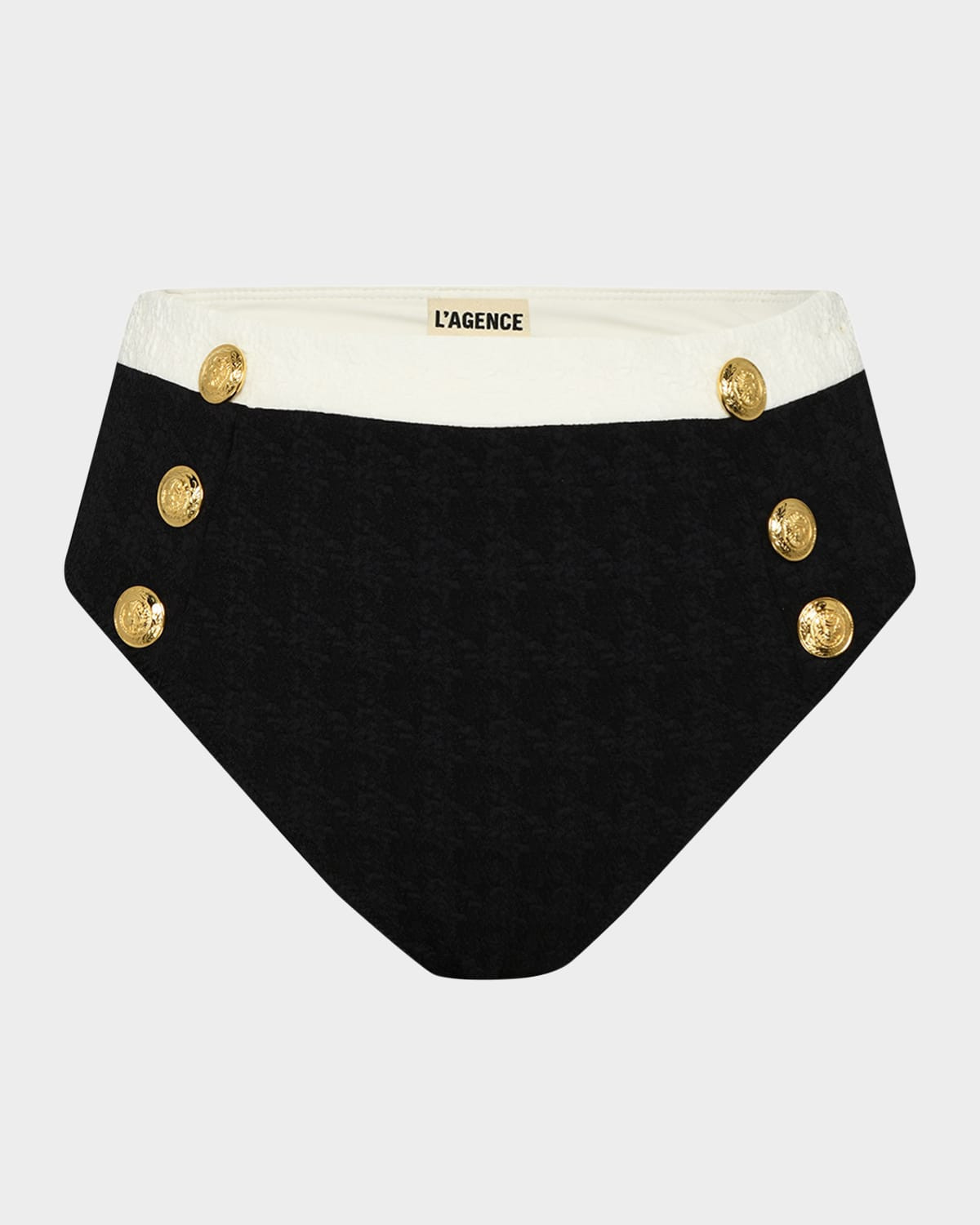 Vanessa Colorblock Chic High-Waist Bikini Bottoms | Neiman Marcus