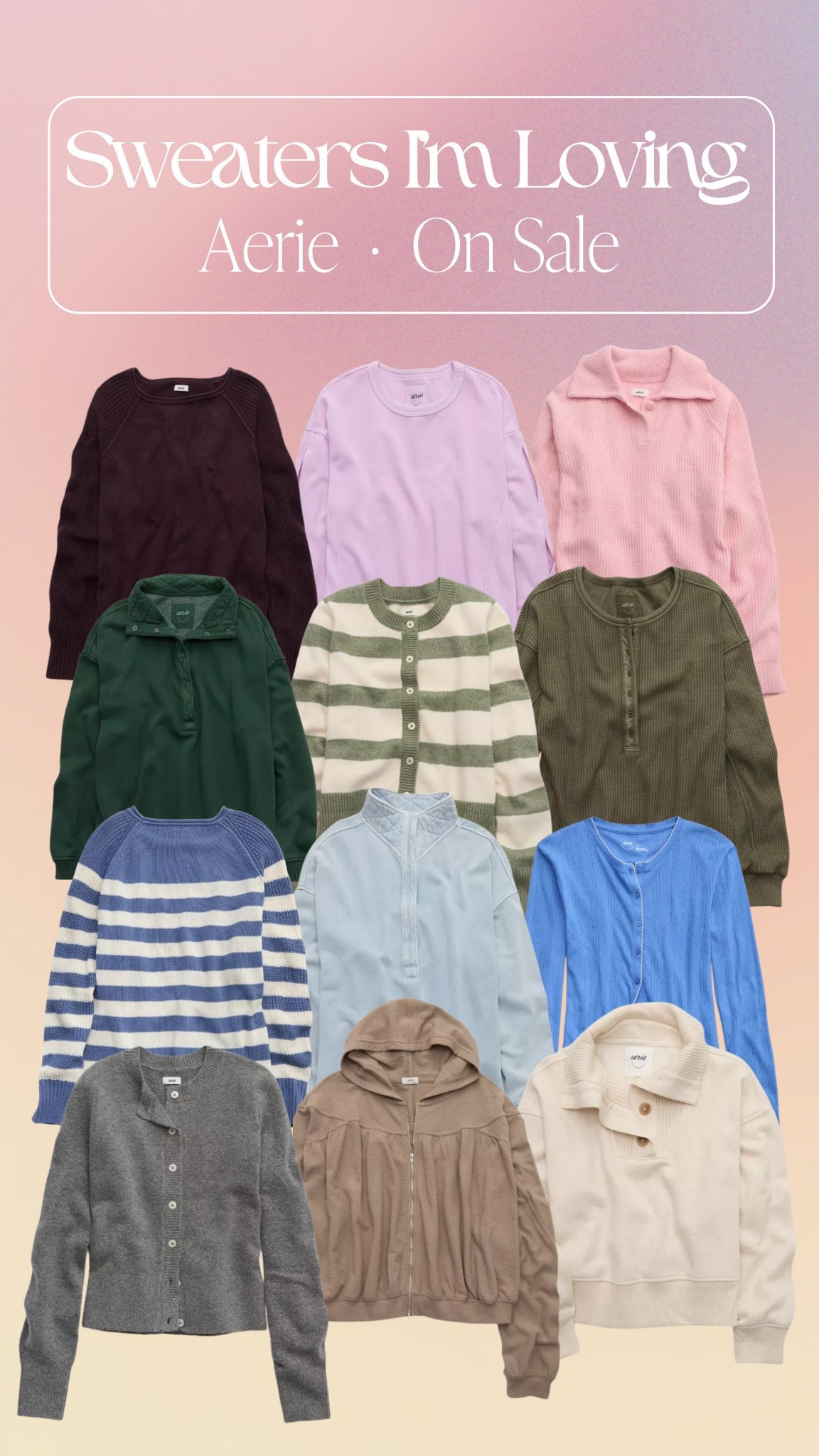 Aerie sweaters on sale today!! :)