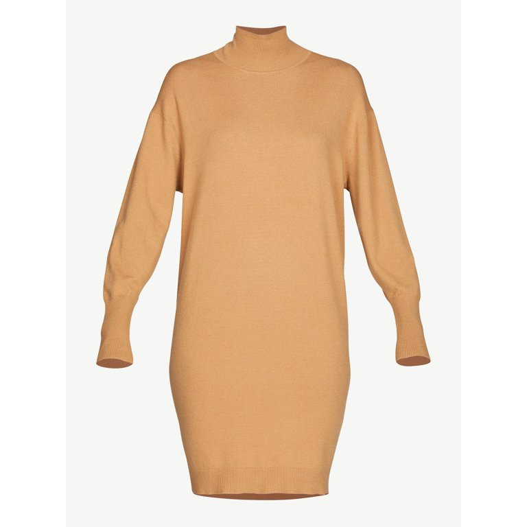 Free Assembly Women's Turtleneck Sweater Dress | Walmart (US)