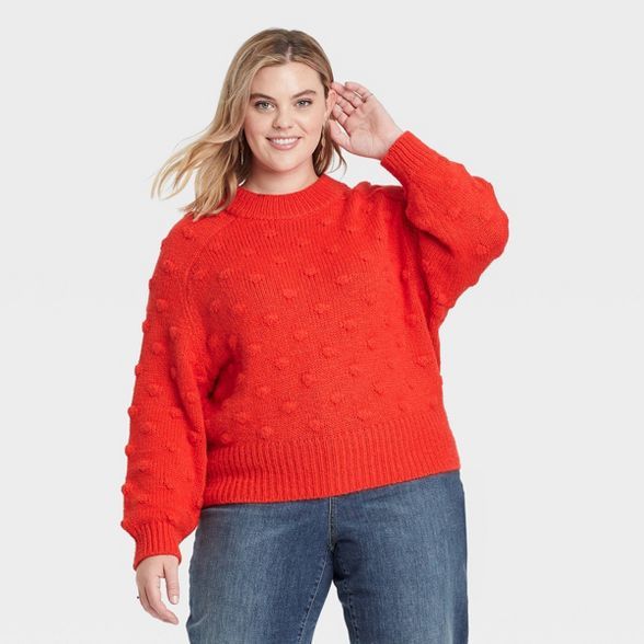 Women's Crewneck Bobble Pullover Sweater - Universal Thread™ | Target