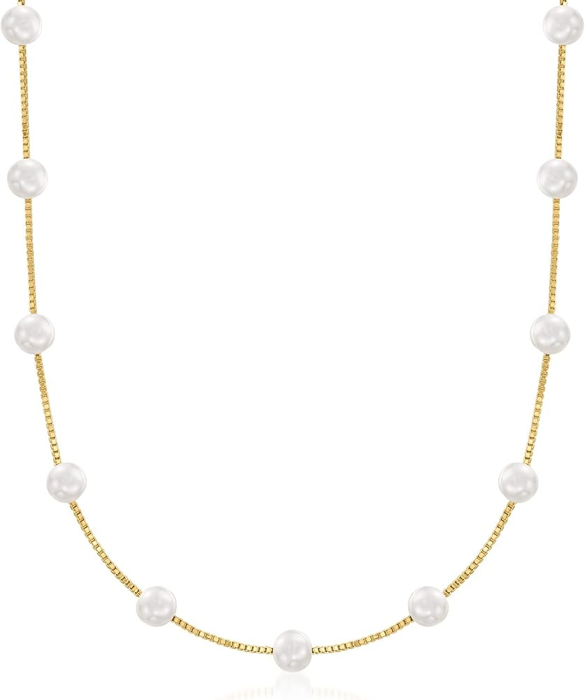 Ross-Simons 6-6.5mm Cultured Pearl Station Necklace | Amazon (US)