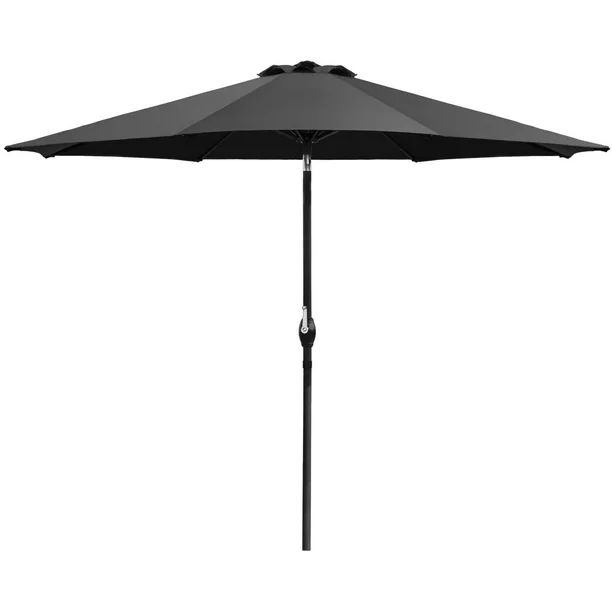 Vineego 9 FT Market Patio Umbrella Outdoor Straight Umbrella with Tilt Adjustable,Black | Walmart (US)