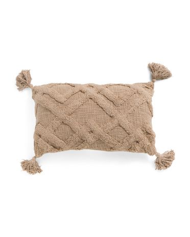 14x20 Feather Filled Textured Pillow | TJ Maxx