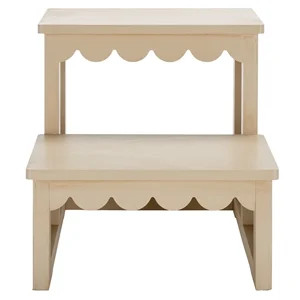 Safavieh Haven Wood 2 Stair Step Stool in Natural | Homesquare