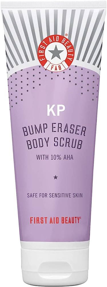 First Aid Beauty KP Bump Eraser Body Scrub Exfoliant for Keratosis Pilaris with 10% AHA – 8 oz | Amazon (US)