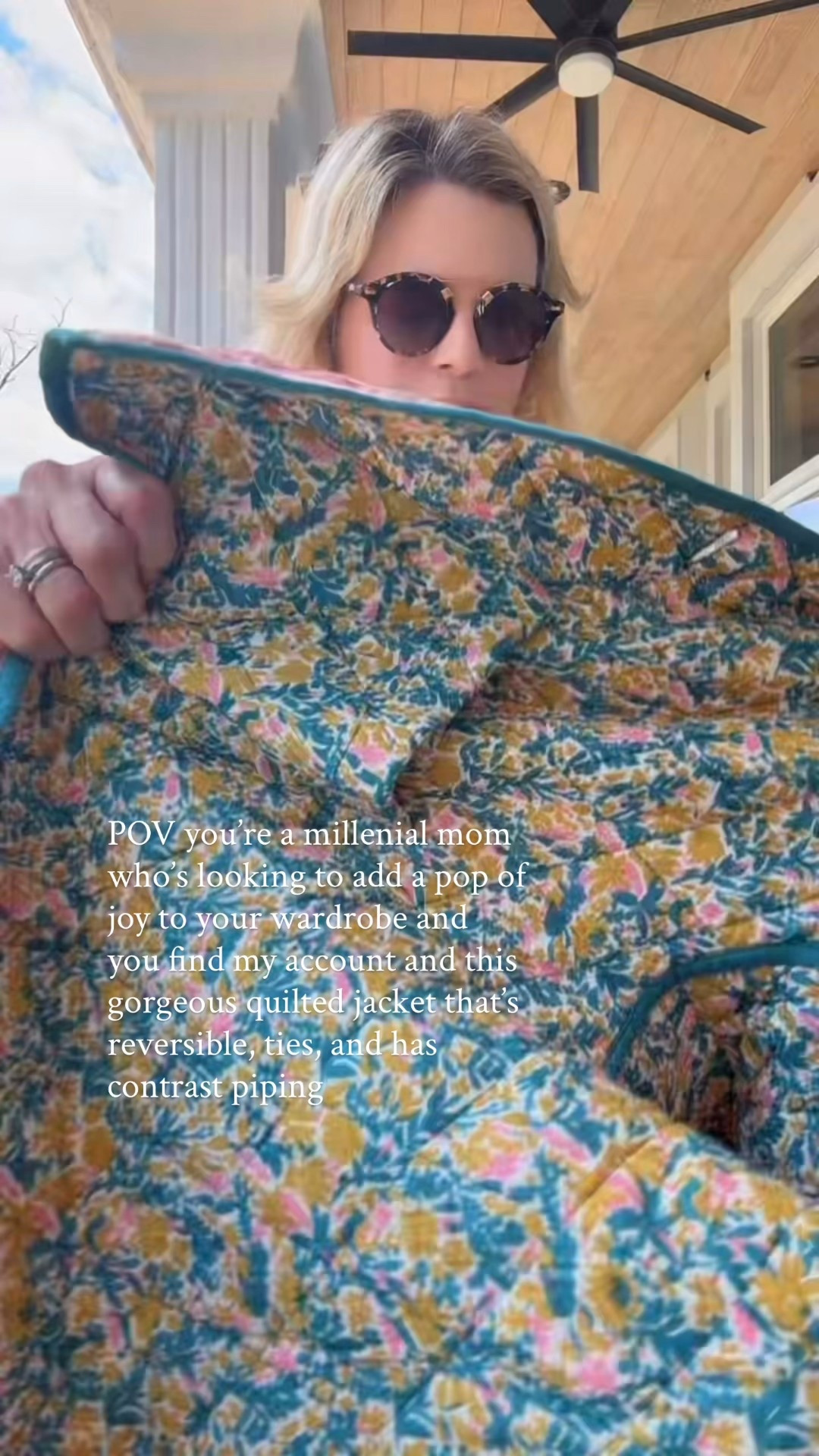 Adding a pop of joy with this gorgeous quilted coat from sunshine tienda 
I’m usually a medium and this is a size small
Love that it’s reversible and all the beautiful details like the Peter Pan collar, the contrast piping, the buttons and the beautiful prints 

#LTKTravel #LTKStyleTip #LTKWorkwear