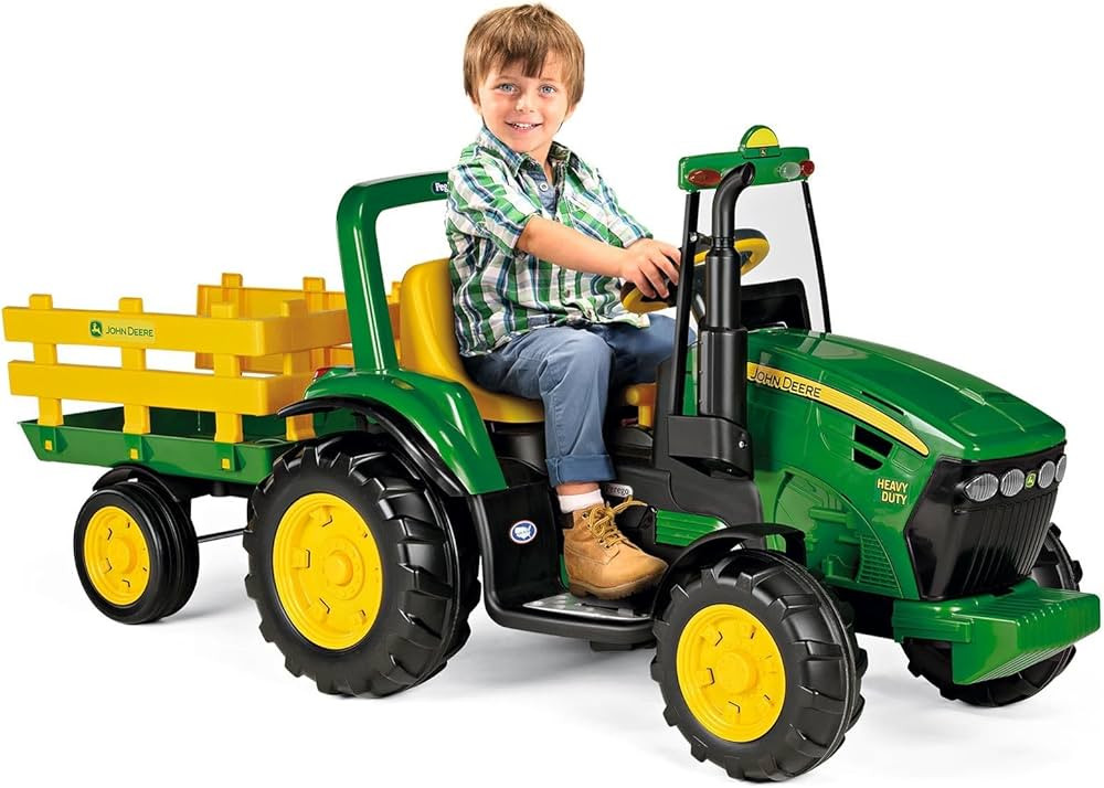 Peg Perego John Deere Heavy Duty Tractor Extra-Large 12 Volt Ride on Tractor for Kids Ages 3-7 | Amazon (US)