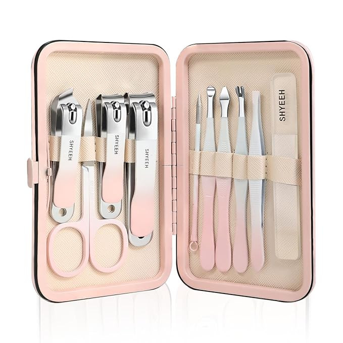 Manicure Set, 10 pcs High-Carbon Steel Nail Clippers Set, Portable Mini Manicure and Pedicure Kit... | Amazon (US)