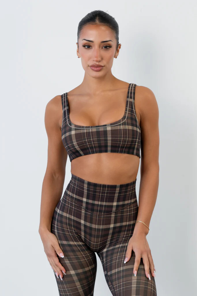 Cloud II™ U Bra - Espresso Plaid | Vitality