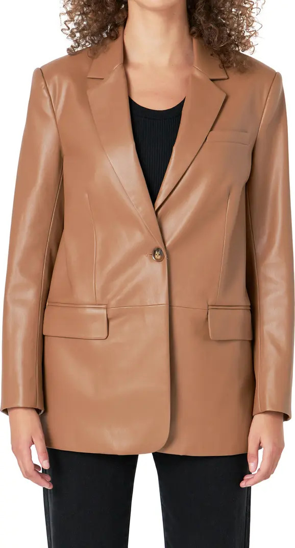 Faux Leather Blazer | Nordstrom Rack