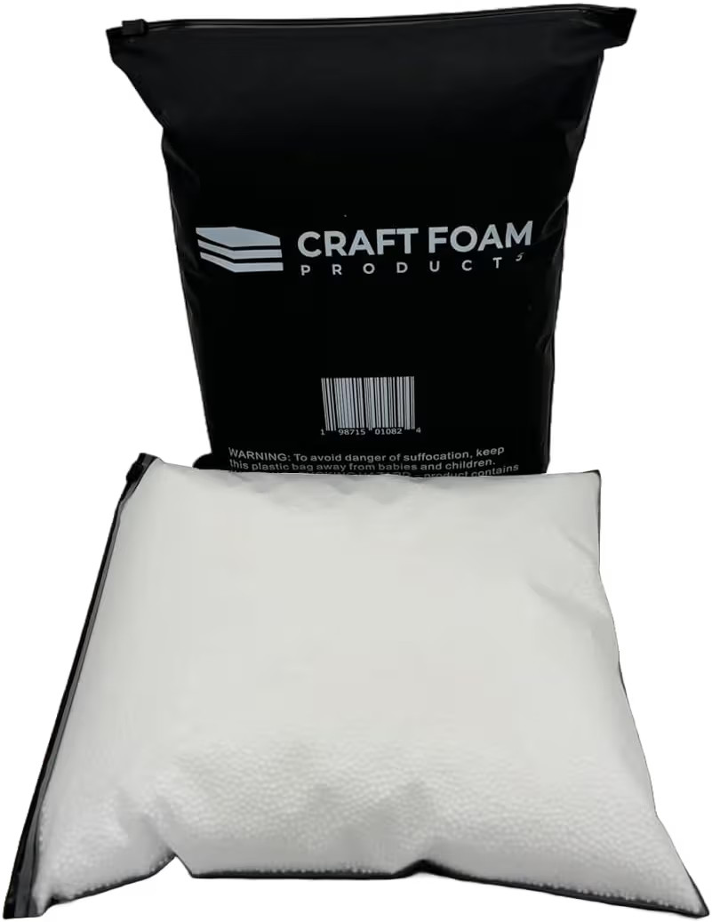 White Polystyrene Foam Beads (2-3mm) – 100,000 Pieces, 5000ML – Mini Foam Balls for Crafts, D... | Amazon (US)