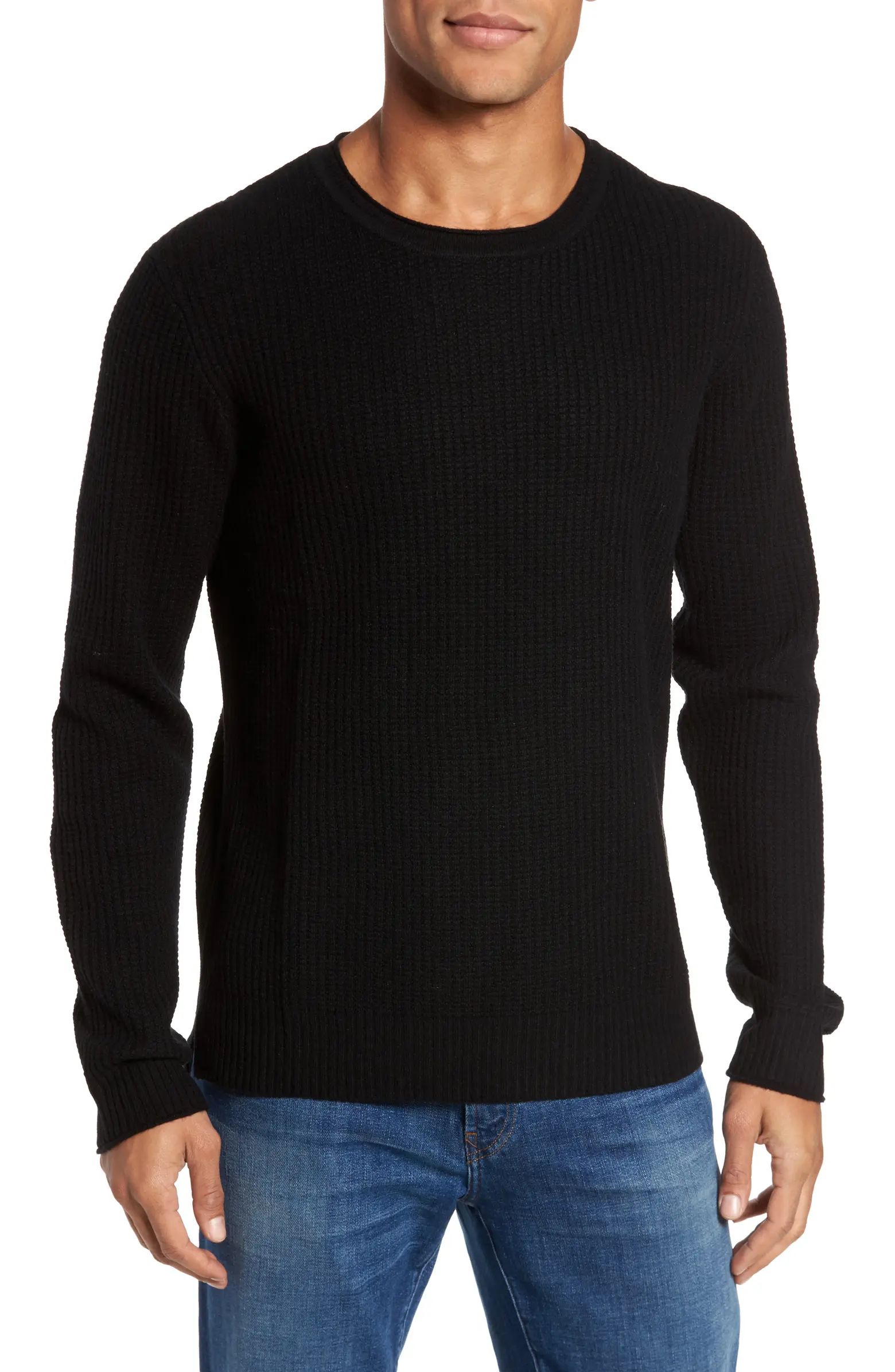 AG Deklyn Slim Fit Merino & Cashmere Sweatshirt | Nordstrom | Nordstrom