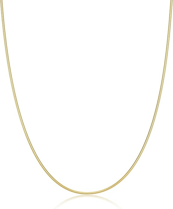 DEARMAY 14K Gold Plated Necklaces for Women, Dainty Gold Herringbone Choker Necklace Thin Layered... | Amazon (US)