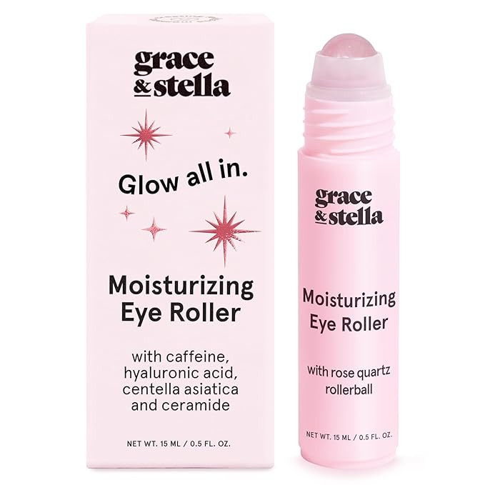 grace & stella Under Eye Brightener with Rose Quartz Rollerball - Centella Asiatica & Caffeine Un... | Amazon (US)