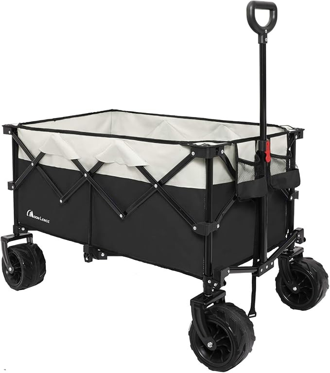 Moon Lence Collapsible Outdoor Utility Wagon Heavy Duty Folding Garden Portable Hand Cart with Al... | Amazon (US)