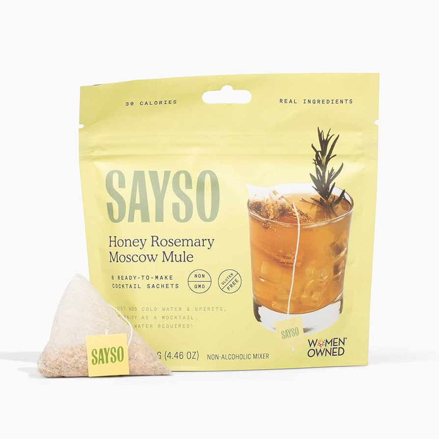 SAYSO Honey Rosemary Moscow Mule | The Original Craft Cocktail Tea Bag Mixer (Steep in Vodka & Co... | Amazon (US)