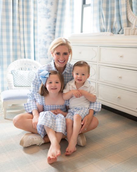 Add a pop of red and these gingham outfits would be SO cute for the 4th of July! #familyphotos #summerphotos #sunmeroutfits #boys #girls #nursery #grandmillennial #preppy 

#LTKfamily #LTKkids