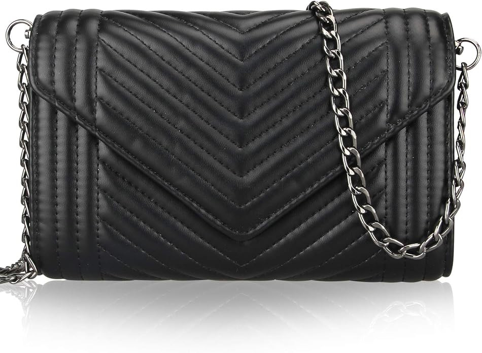 Small Leather Crossbody Bag for Women Clutch Purse Cross Body Purse Shoulder Bags with Chain Stra... | Amazon (US)