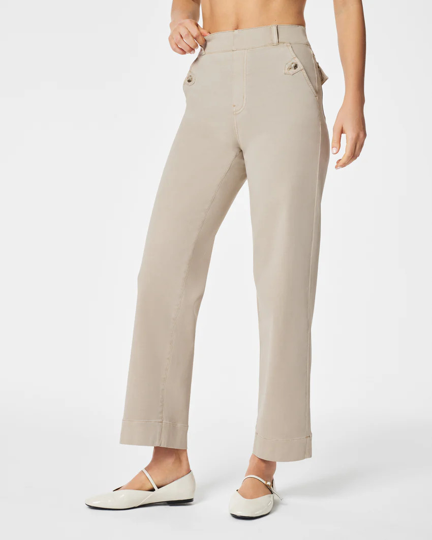 Stretch Twill Cropped Wide Leg Pant | Spanx