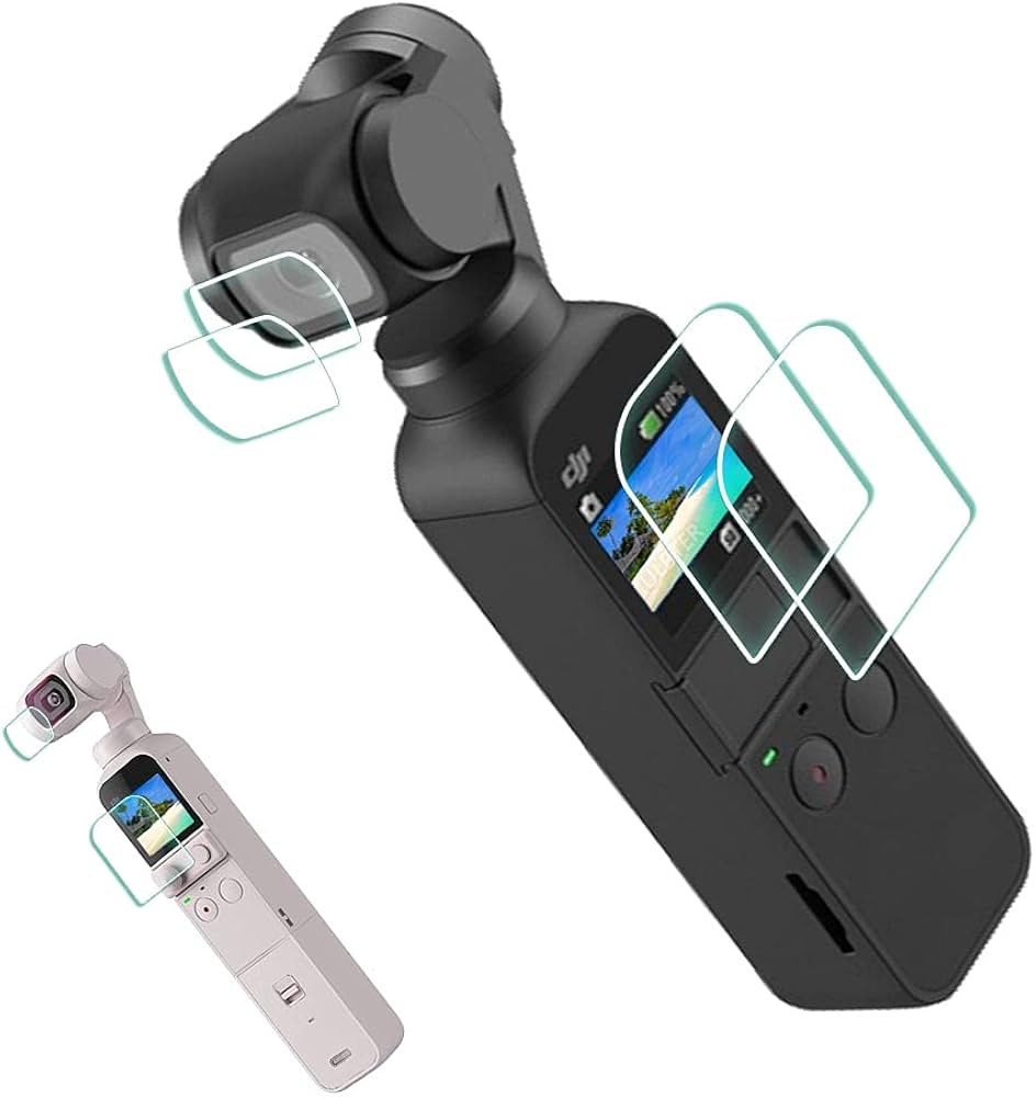 ULBTER Lens Screen Protector for DJI Osmo Pocket 2 / Pocket 1 [2+2Pack] Black White Osmo Pocket I... | Amazon (US)