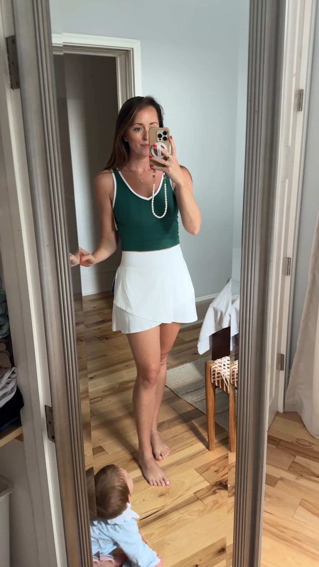 Athleisure outfit from Target. Dark green top with piping - feels identical to lulu align top. Small in both - TTS#LTKSummerEdit

#LTKActive #LTKStyleTip