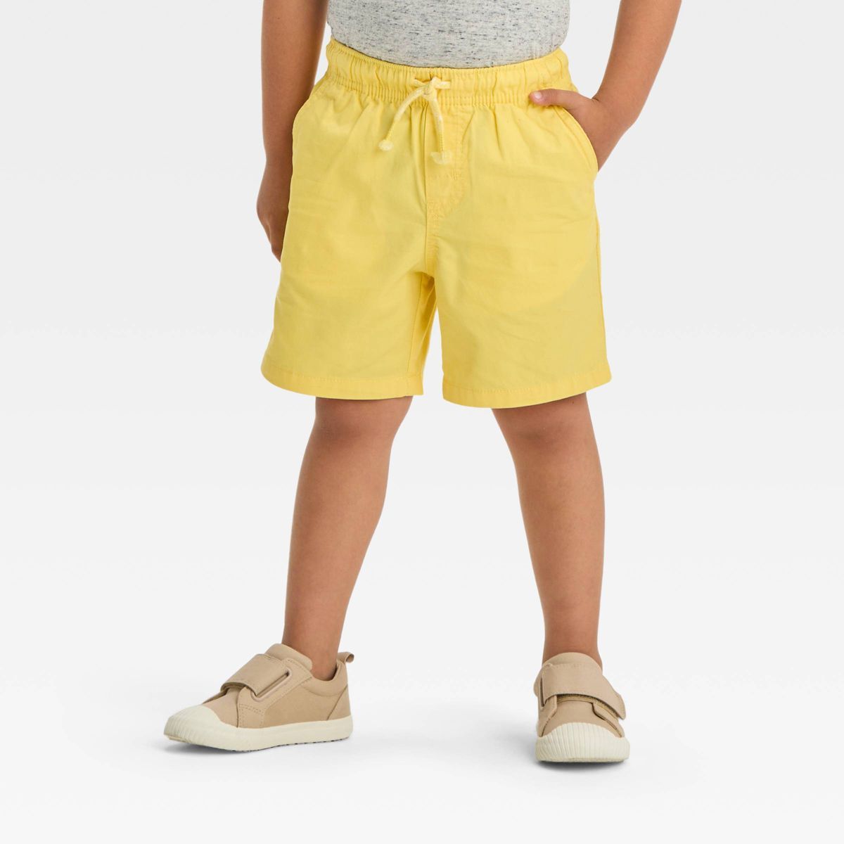 Toddler Boys' Woven Solid Pull-On Shorts - Cat & Jack™ Yellow 3T | Target