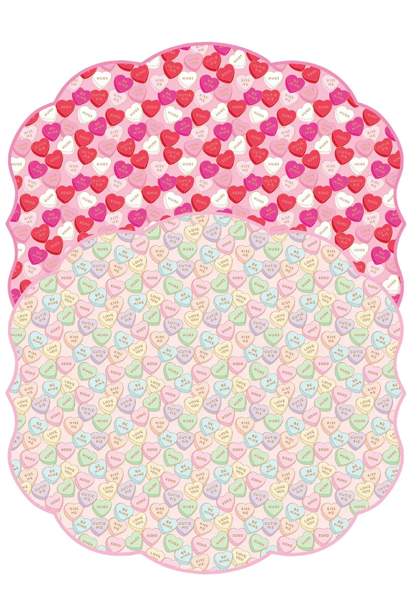 Valentine's XOXO Double-Sided Paper Placemats (Set of 12) | CANVAS