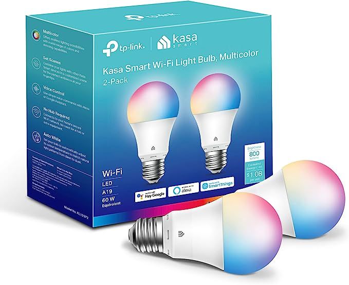 Amazon.com: Kasa Smart Light Bulbs, Full Color Changing Dimmable Smart WiFi Bulbs Compatible with... | Amazon (US)