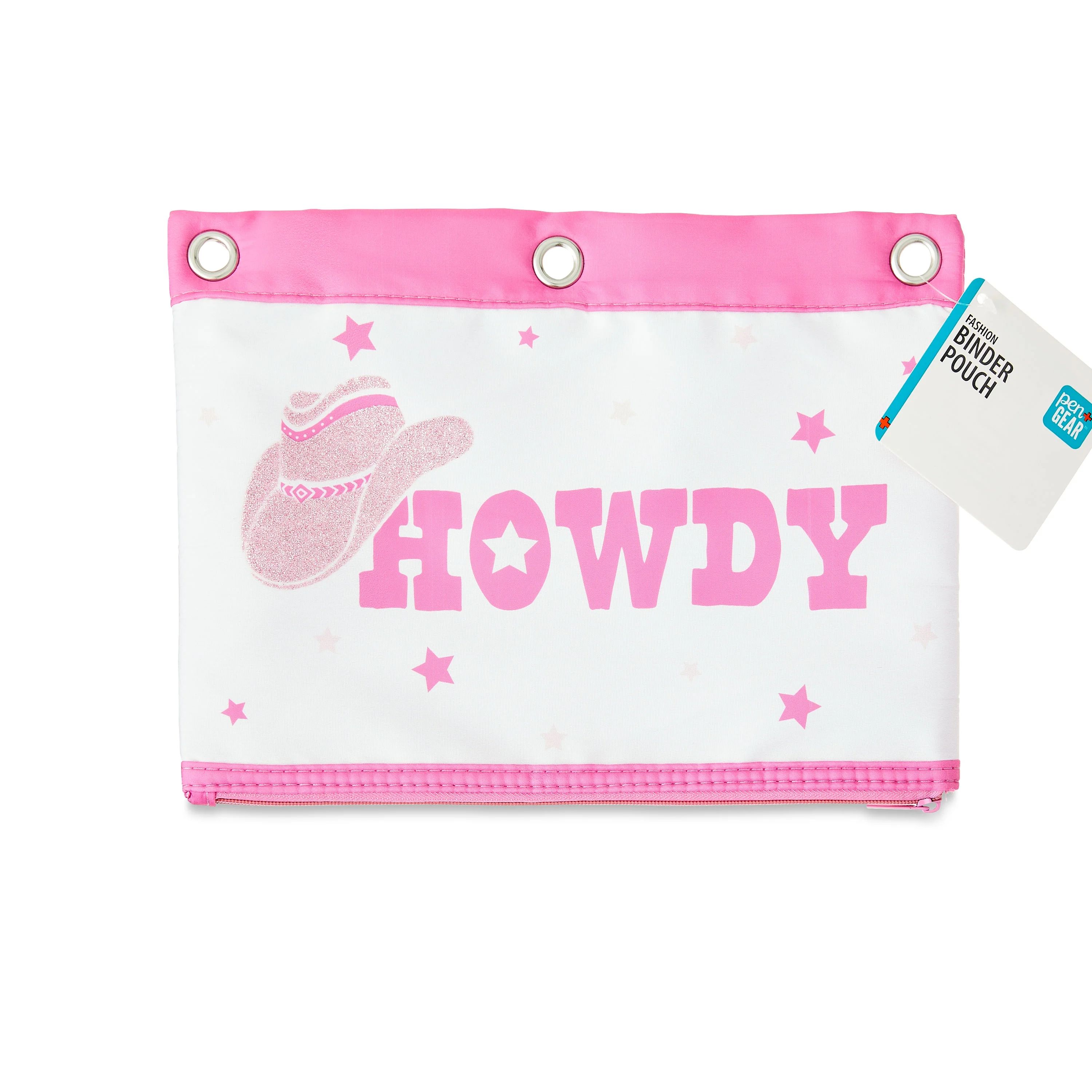 Pen+Gear Pink 3-Ring Binder Pouch, Howdy | Walmart (US)