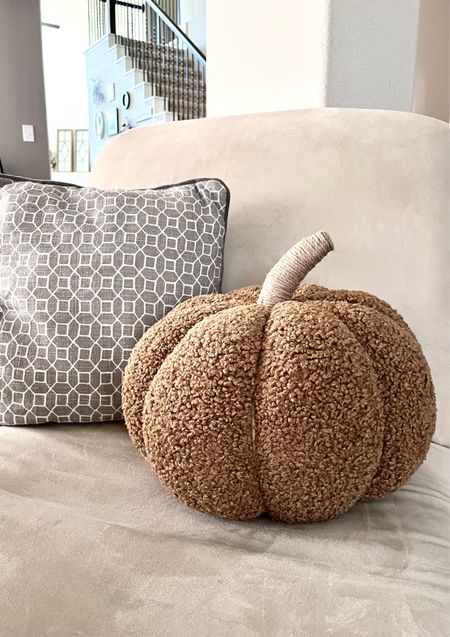 Cozy Pumpkin pillow for Fall. Seasonal decor. Halloween and Thanksgiving warm home colors.

#LTKHalloween #LTKhome #LTKSeasonal