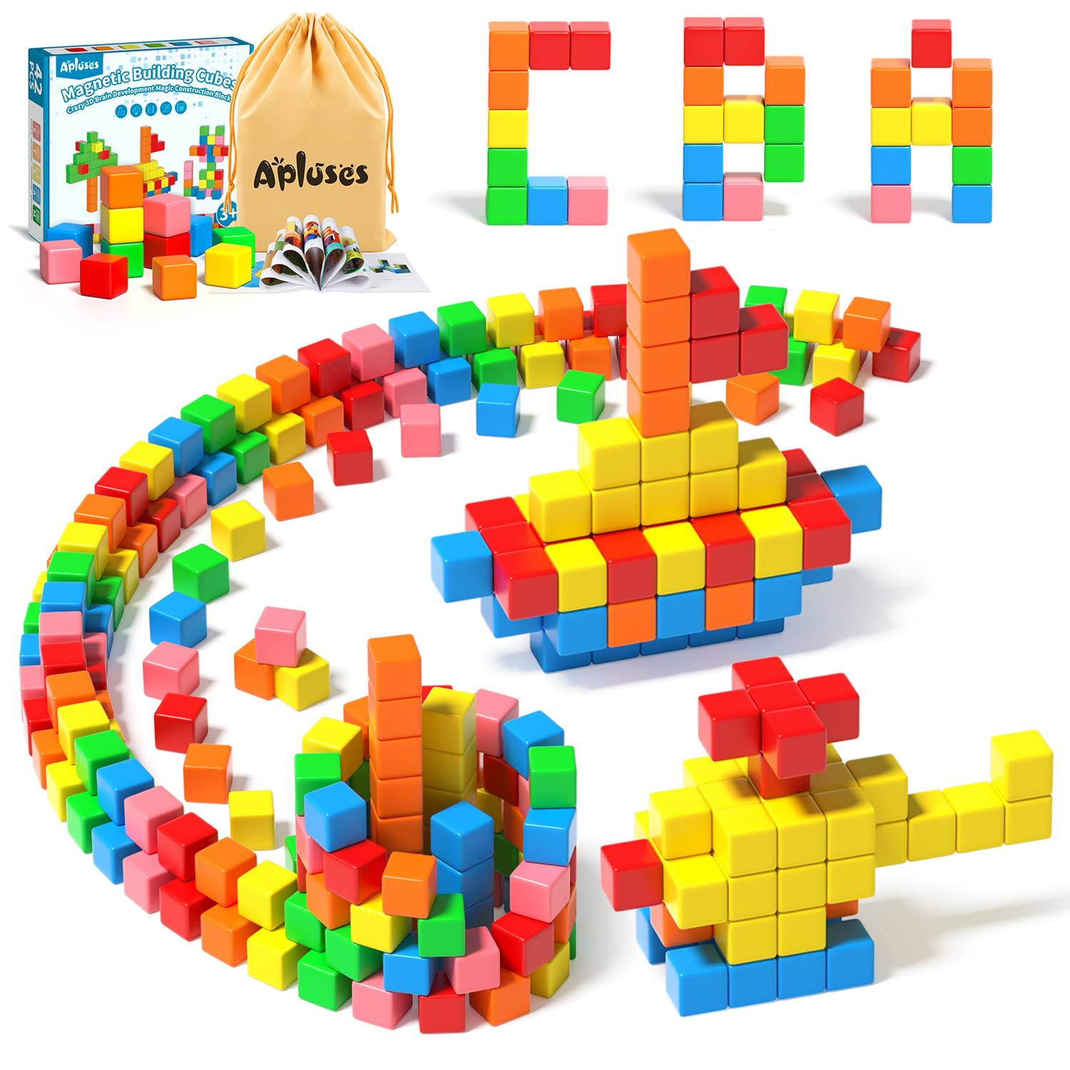 42PCS Magnetic Blocks, Gifts for 3 4 5 6 Year Old, Magnet Building Blocks for Toddlers, Girls & B... | Amazon (US)