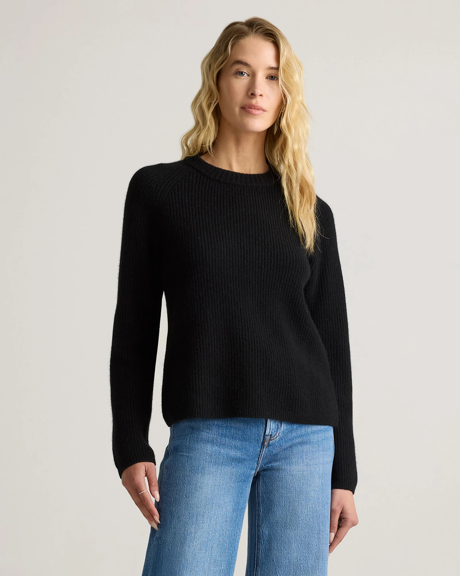 Mongolian Cashmere Fisherman Crewneck Sweater | Quince