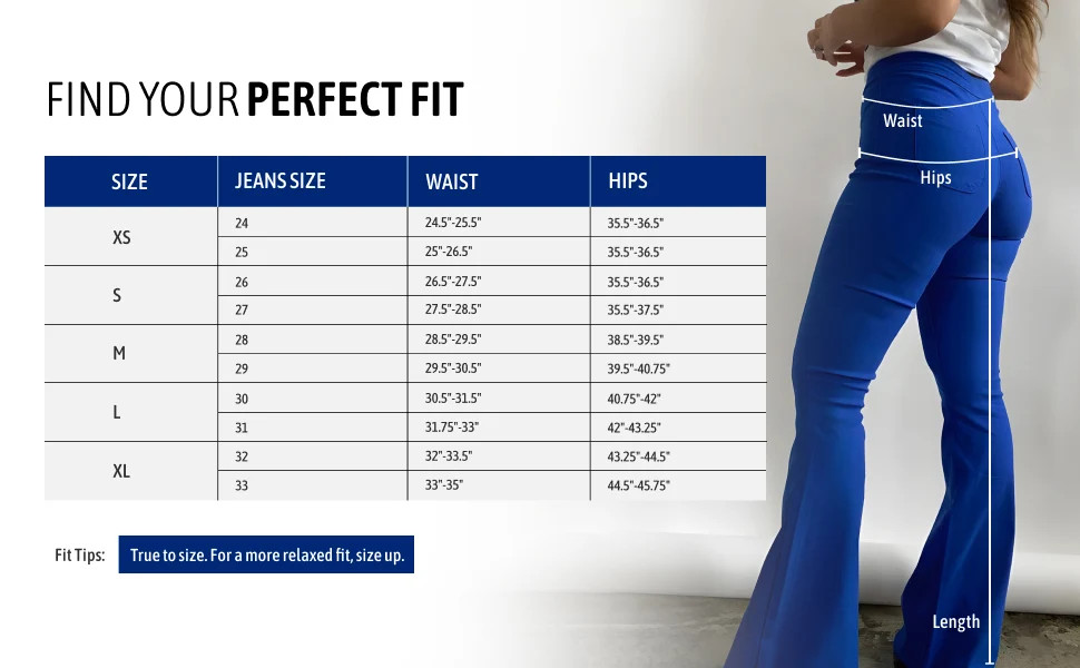 Fiona High Waisted Bell Bottom Flare Jeans - Royal Blue | Willow Boutique