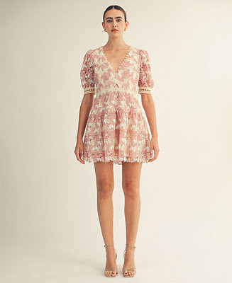 AROSE STUDIO, INC Women's V-Neck Mini Dress - Macy's | Macy's