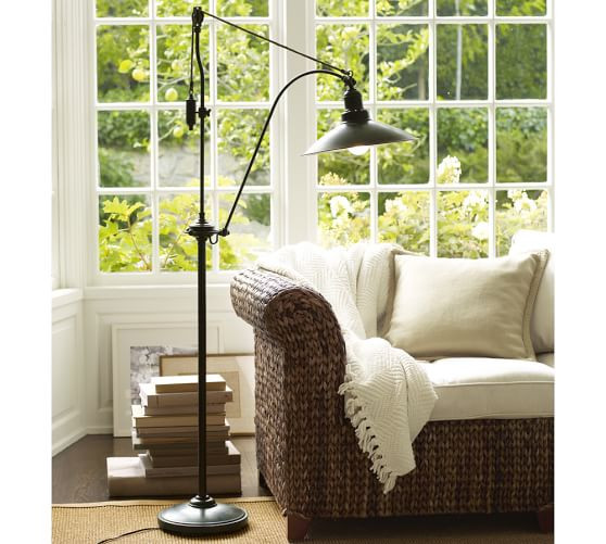 Glendale Pulley Task Floor Lamp | Pottery Barn (US)