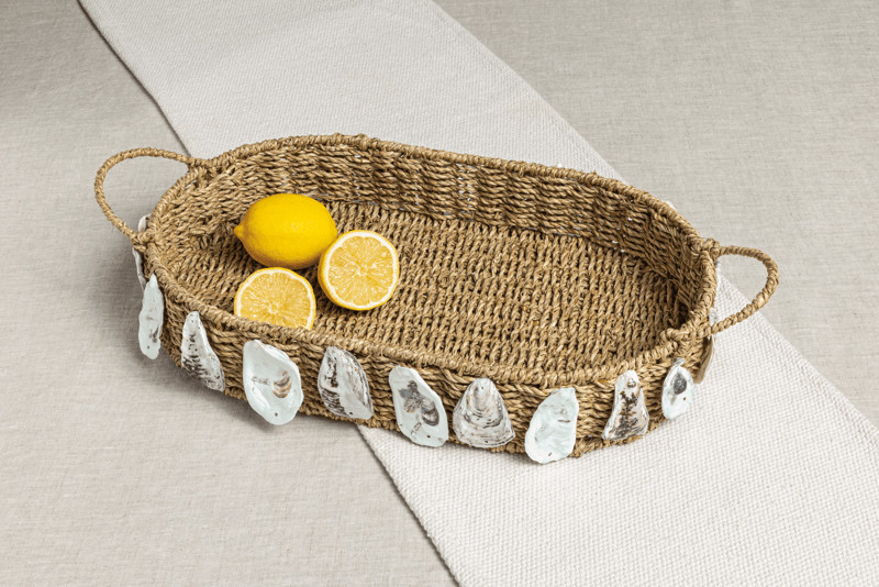 Woven Oyster Shell Tray | Mud Pie
