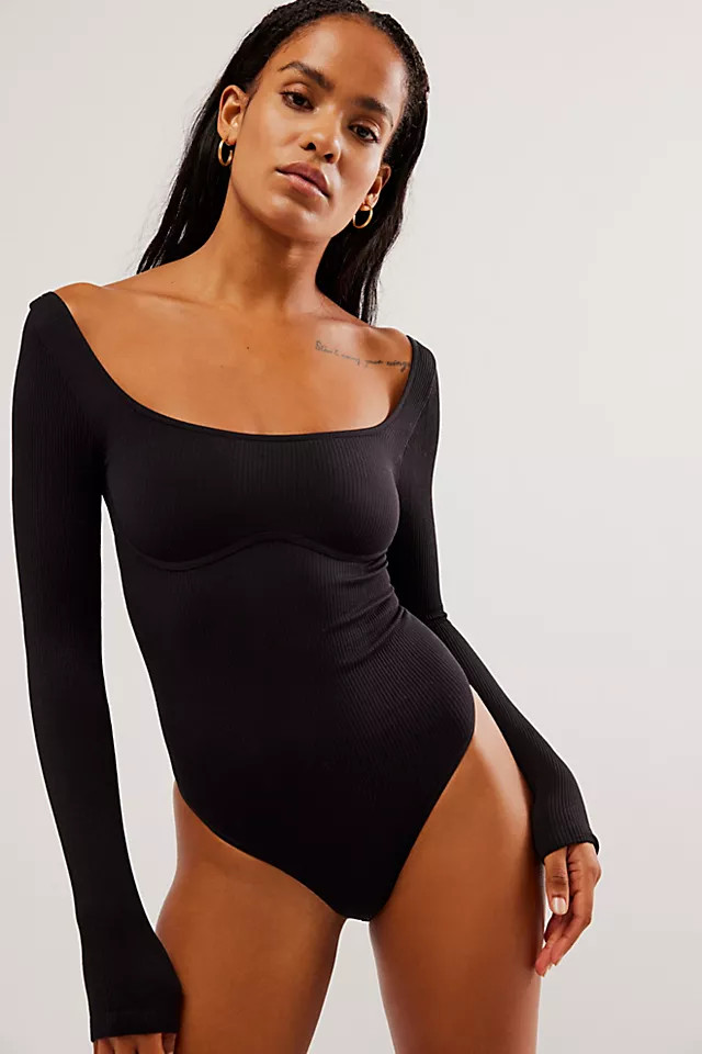 Outlines Long-Sleeve Bodysuit | Free People (Global - UK&FR Excluded)