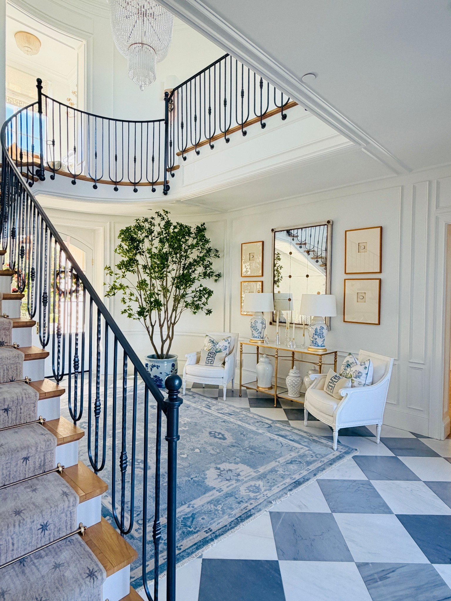 The most gorgeous faux tree! It is 9.5’ tall and looks so real! We placed our’s inside this beautiful chinoiserie planter (the largest size).


#LTKHome