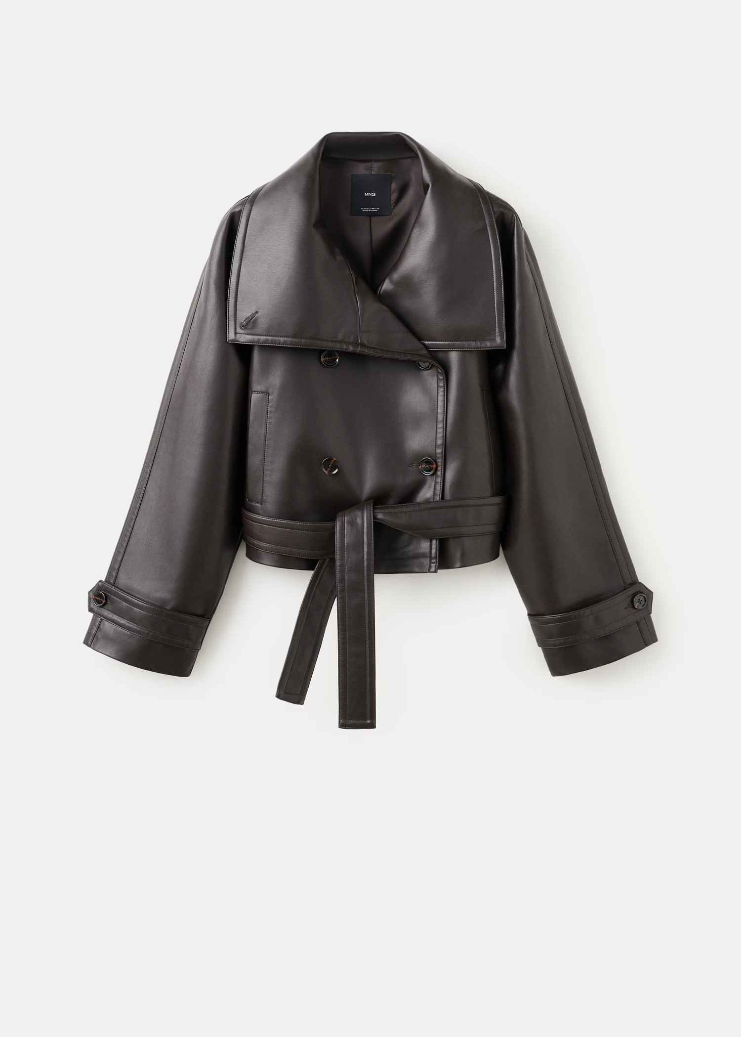 Faux-leather jacket with maxi lapels | Mango (US/MX/AU)
