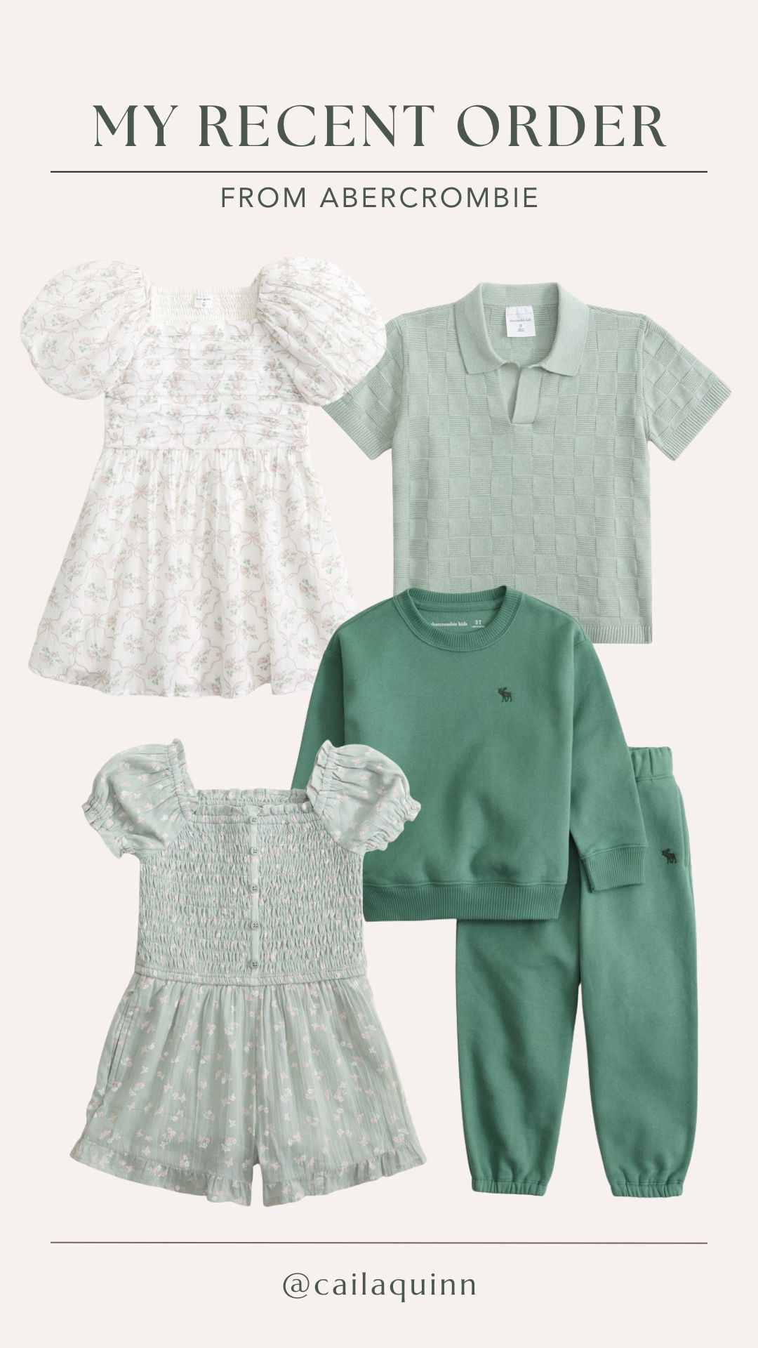 My recent order from Abercrombie 

 #LTKgrwm #LTKBaby #LTKKids