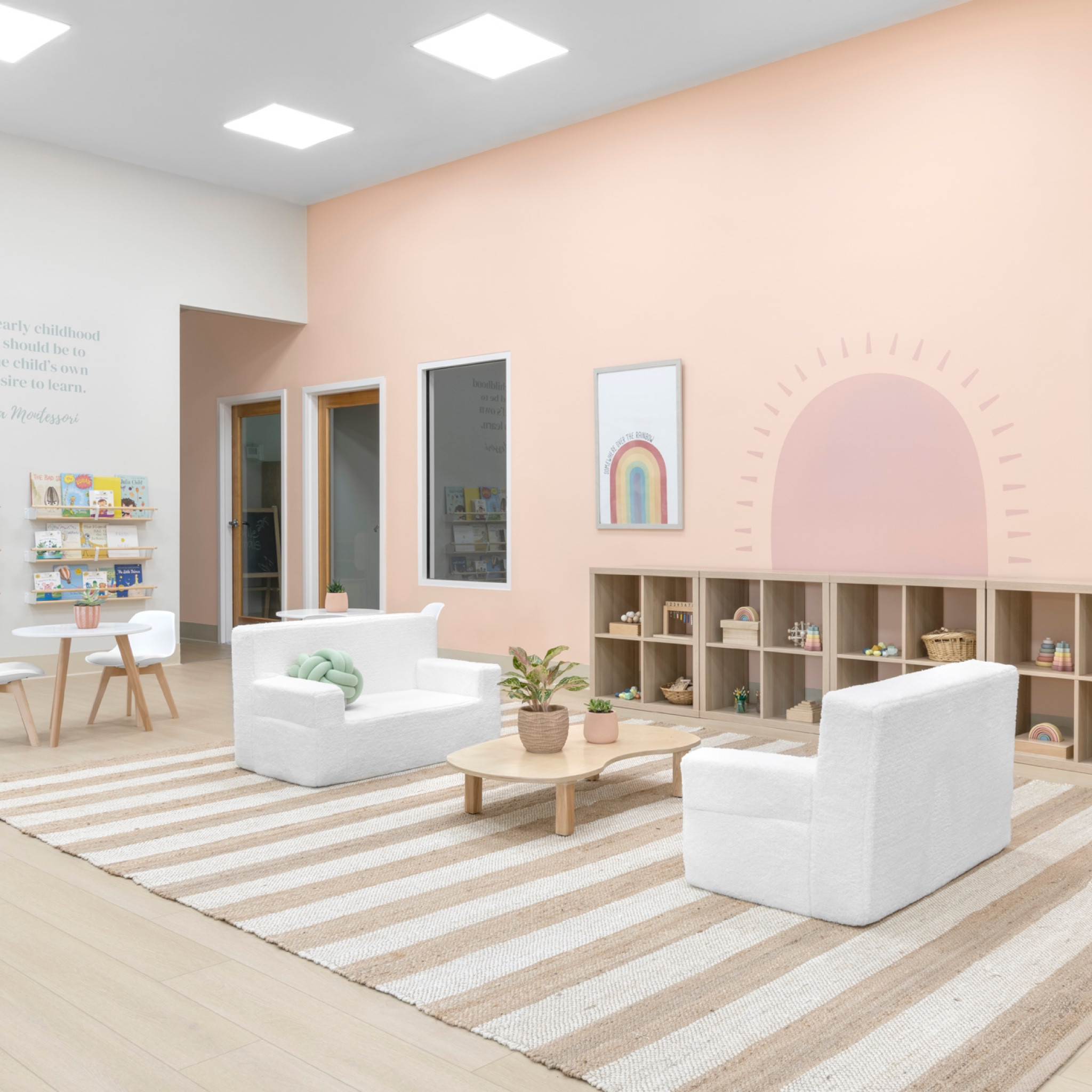 Embrace the boho casual charm of our Springview Montessori Academy Preschool Interior Design.
#preschooldesign #montessoridesign #interiordesign #miamiinteriordesign #miamidesigners #bohopreschool #bohodesign 

#LTKhome #LTKkids