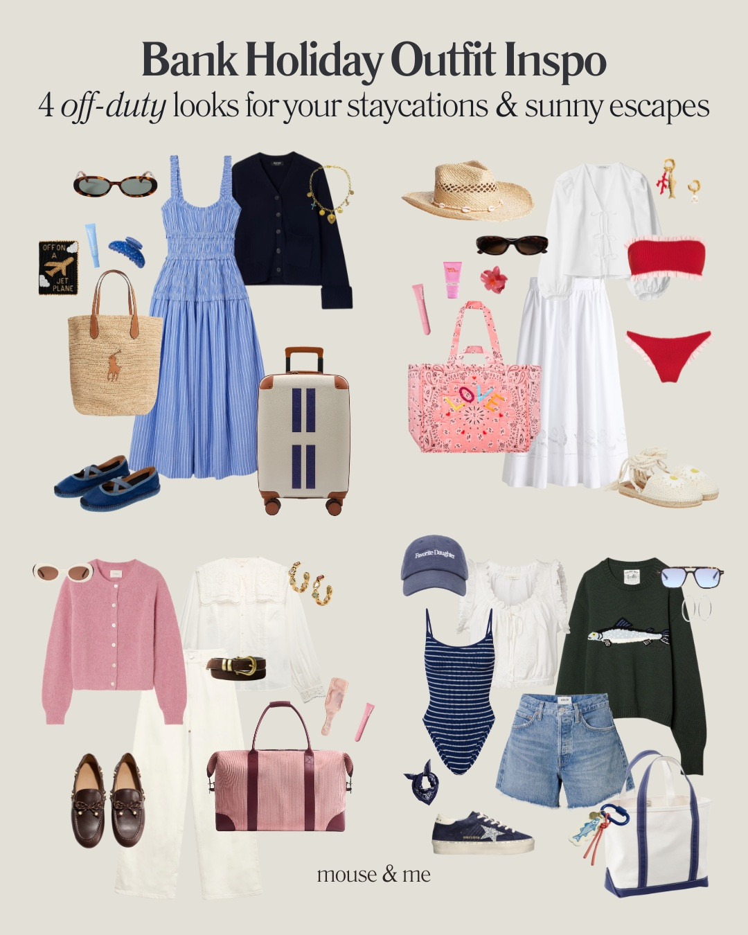 Outfit ideas for your sunny escapes, city breaks & countryside getaways 👙🧳🎀 (a highly requested edit!)

#bankholiday #summeroutfits #outfitideas #styleinspo #holidayoutfit

#LTKuk #LTKspring #LTKsummer