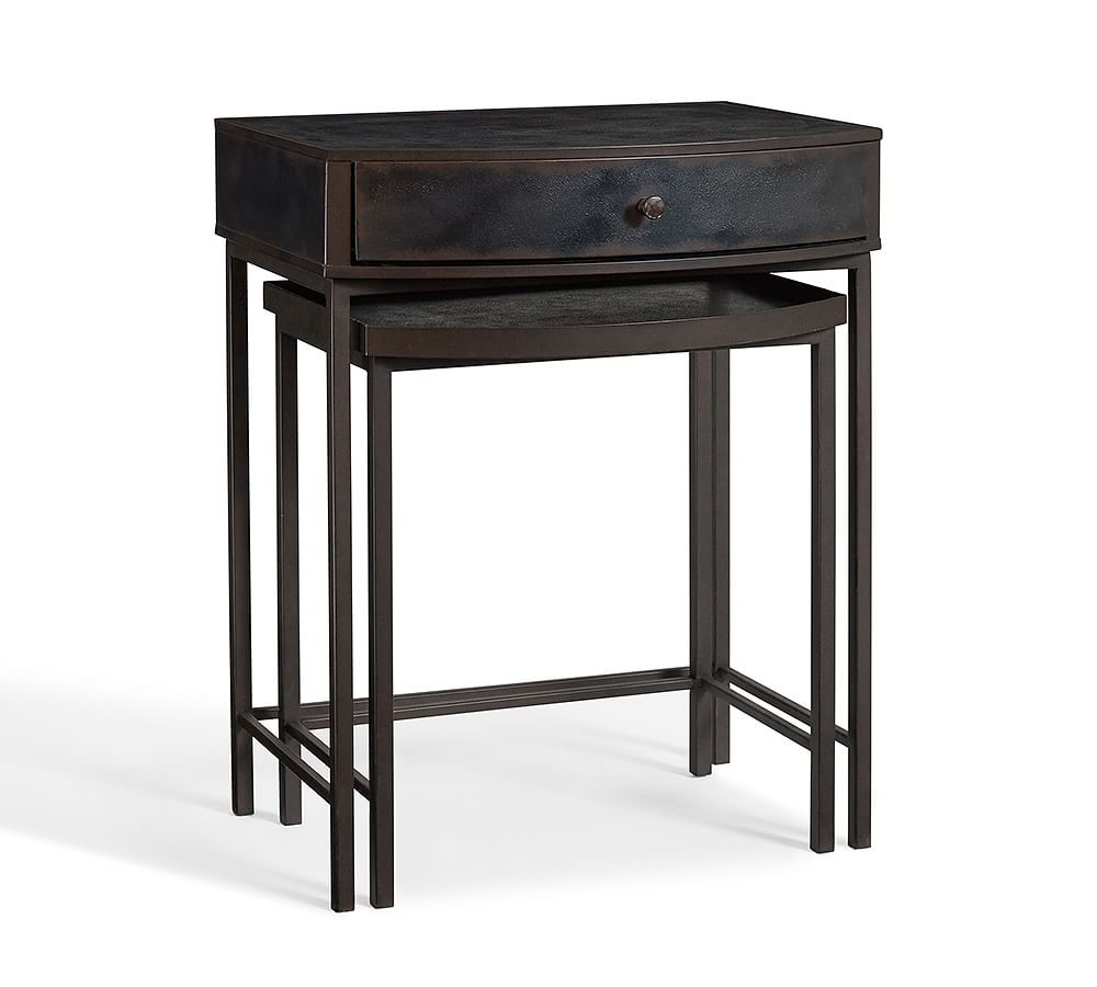 Woodrow Metal Nesting Nightstand | Pottery Barn (US)