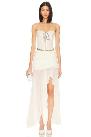 MAJORELLE Tatiana Skirt in Cream from Revolve.com | Revolve Clothing (Global)